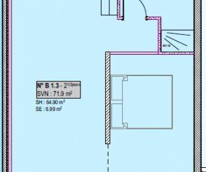 Charmant appartement de 2.5 pièces au 1er étage - env. 63m2